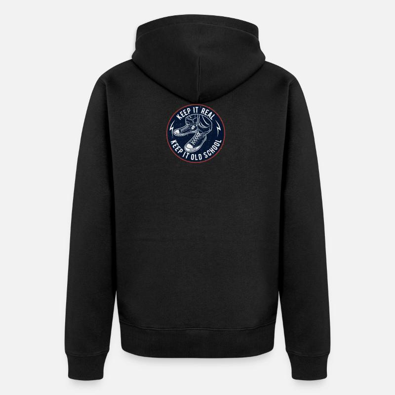 Gardez-la vieille école - Veste à capuche bio Premium Unisexe - noir