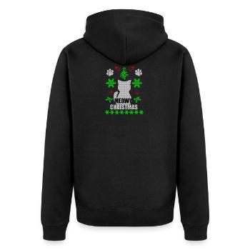 Laid Chat de Noël cadeau de Noël - Veste à capuche bio Premium Unisexe - noir - Dos - Nico (187cm)