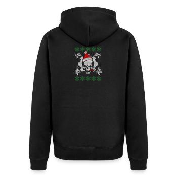 Laid Crâne de Noël cadeau de Noël - Veste à capuche bio Premium Unisexe - noir - Dos - Nico (187cm)
