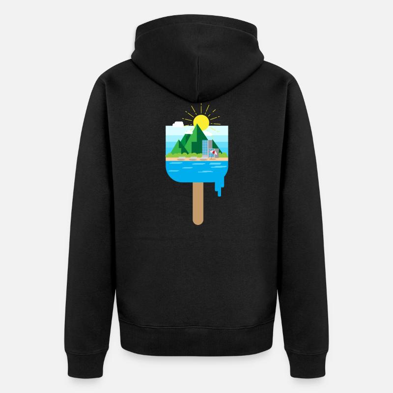 Glace d'été - Veste à capuche bio Premium Unisexe - noir