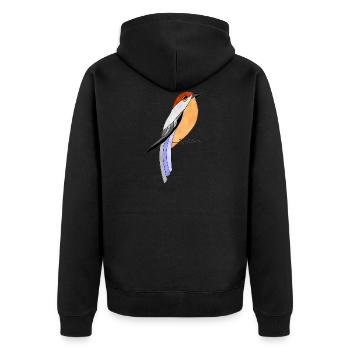 Oiseau - Veste à capuche bio Premium Unisexe - noir - Dos - Nico (187cm)