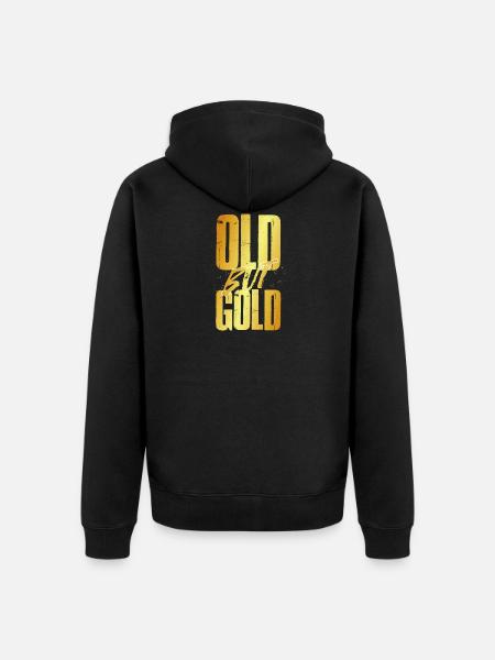 Old but Gold - Unisex Premium Bio Zip Hoodie - Schwarz