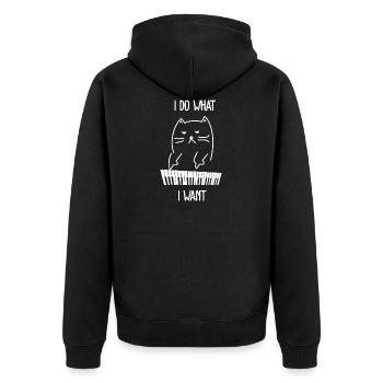 Je fais ce que je veux Clavier cadeau synthétiseur - Veste à capuche bio Premium Unisexe - noir - Dos - Nico (187cm)