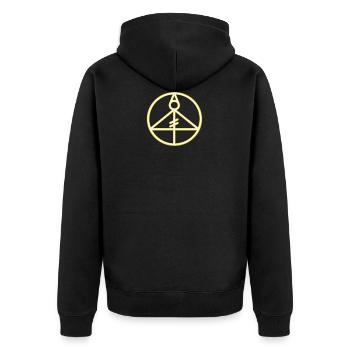 Light faucet. - Unisex Premium Organic Zip Hoodie - black - Back - Nico (187cm)