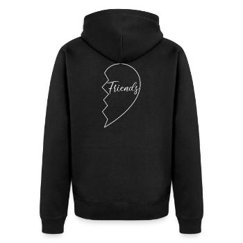 Best Friends - Best Friends Partner Look for Two - Unisex Premium Organic Zip Hoodie - black - Back - Nico (187cm)