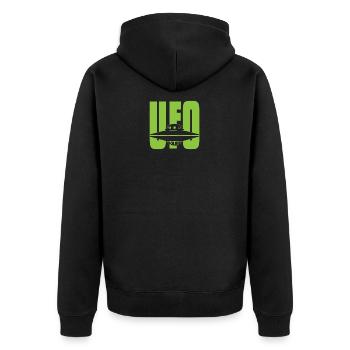 OVNI Aliens Vaisseau spatial extraterrestre - Veste à capuche bio Premium Unisexe - noir - Dos - Nico (187cm)
