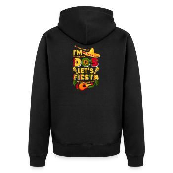 I'm Dos Lets Fiesta Cinco de Mayo 2. - Unisex Premium Organic Zip Hoodie - black - Back - Nico (187cm)