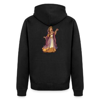 Queen Arabic Fairy Tales Fantasy - Unisex Premium Organic Zip Hoodie - black - Back - Nico (187cm)
