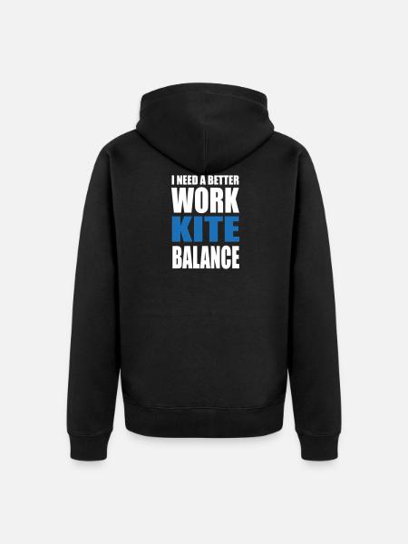 kite - Unisex Premium Organic Zip Hoodie - black