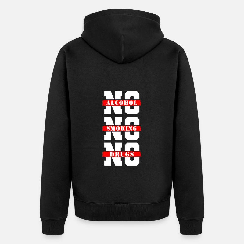 Tabac Straight Edge sans toxicomane - Veste à capuche bio Premium Unisexe - noir