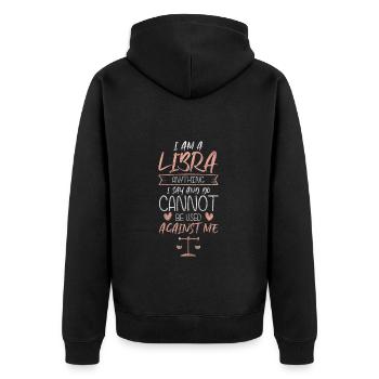 Horoscope Septembre Étoiles - Veste à capuche bio Premium Unisexe - noir - Dos - Nico (187cm)