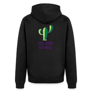 Cactus - Rasage - Veste à capuche bio Premium Unisexe - noir - Dos - Nico (187cm)