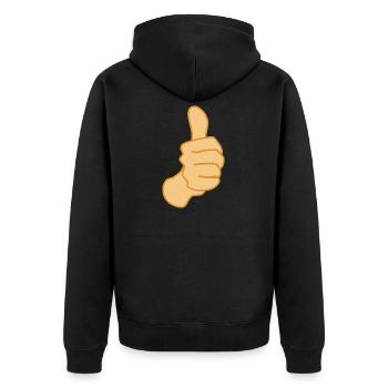 Pouce vers le haut Symbole Positif - Veste à capuche bio Premium Unisexe - noir - Dos - Nico (187cm)