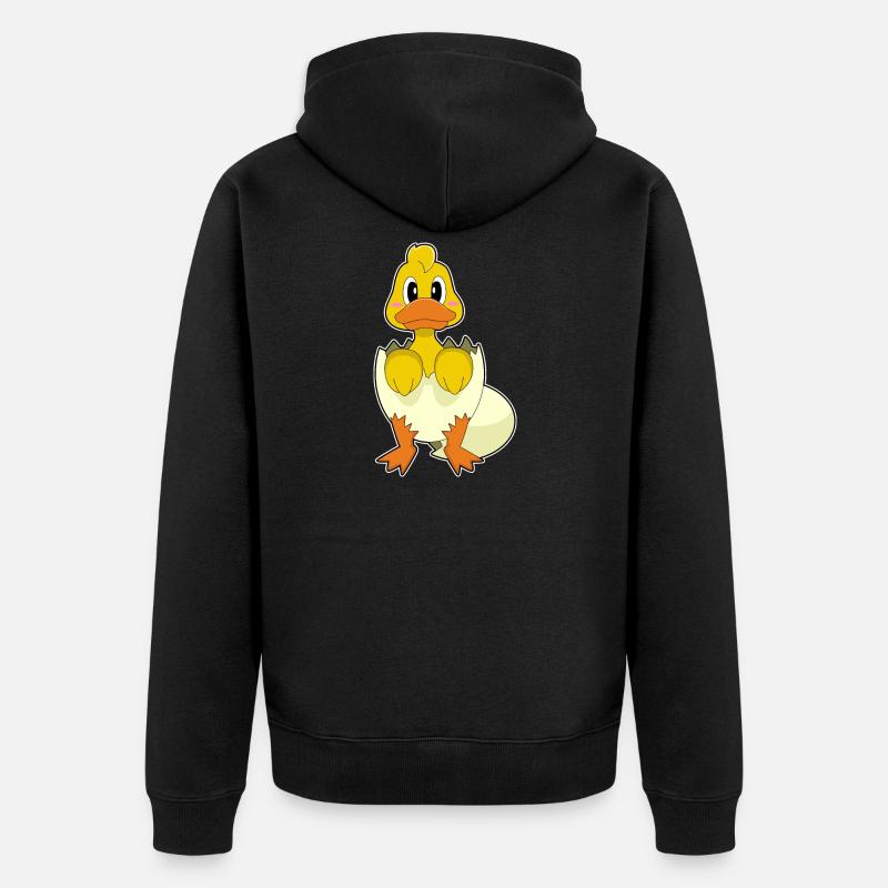 Duck Egg Eggshell - Unisex Premium Organic Zip Hoodie - black