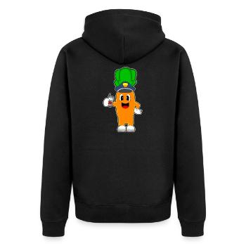Carrot Policier Microphone Police - Veste à capuche bio Premium Unisexe - noir - Dos - Nico (187cm)