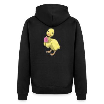 Popsicles au canard - Veste à capuche bio Premium Unisexe - noir - Dos - Nico (187cm)
