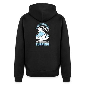 Surfeur Surfeur Bodyboarder - Veste à capuche bio Premium Unisexe - noir - Dos - Nico (187cm)