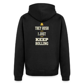 Truck Sim Truck Simulator Sim Trucker Long Haul - Unisex Premium Organic Zip Hoodie - black - Back - Nico (187cm)