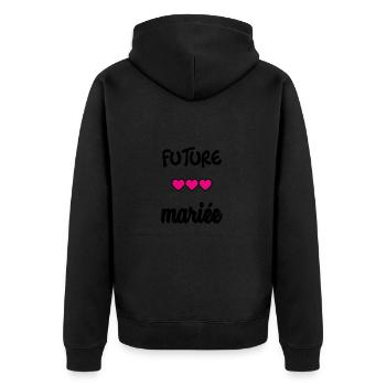 EVJF. MARIEE. TEAM. TEAM MARIEE. FUTURE MARIEE - Veste à capuche bio Premium Unisexe - noir - Dos - Nico (187cm)