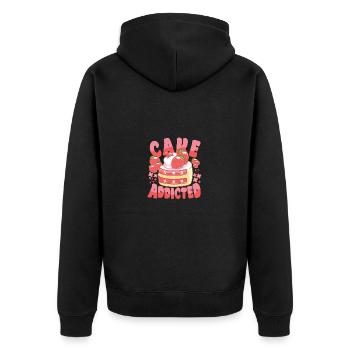 Cake Baker Cake Addicted idée cadeau - Veste à capuche bio Premium Unisexe - noir - Dos - Nico (187cm)