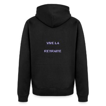 RETRAITE. RETRAITE. RETRAITEE. SENIOR. MAMIE. PAPY - Veste à capuche bio Premium Unisexe - noir - Dos - Nico (187cm)