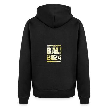 Bali 2024 Médaille d’or - Veste à capuche bio Premium Unisexe - noir - Dos - Nico (187cm)