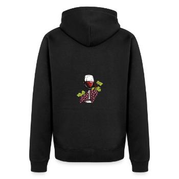 Verre à vin Raisins Vin - Veste à capuche bio Premium Unisexe - noir - Dos - Nico (187cm)