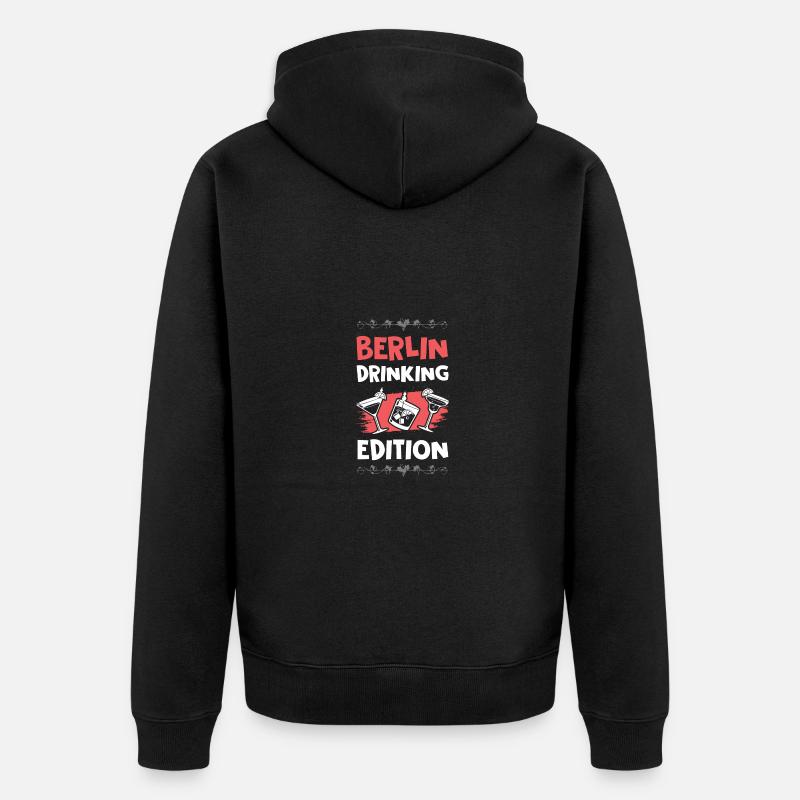Berlin Édition à boire - Veste à capuche bio Premium Unisexe - noir