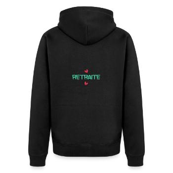 RETRAITE. RETRAITE. RETRAITEE. SENIOR. MAMIE. PAPY - Veste à capuche bio Premium Unisexe - noir - Dos - Nico (187cm)