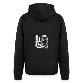 Line Dancing Country Dance - Line Dance Tanzen - Unisex Premium Bio Zip Hoodie - Schwarz - Hinten - Nico (187cm)