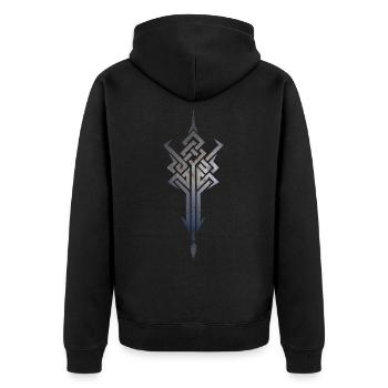 Nœud celtique Signe de symbole de croix viking - Veste à capuche bio Premium Unisexe - noir - Dos - Nico (187cm)