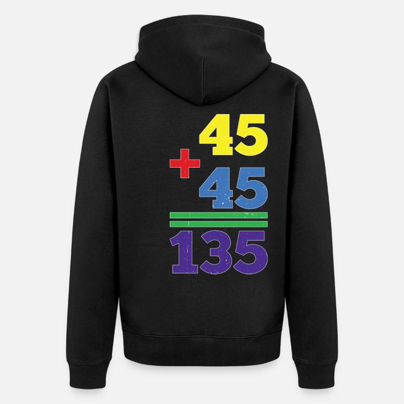 45 + 45 = 135 29 - Veste à capuche bio Premium Unisexe - noir