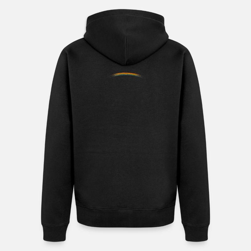 Arc-en-ciel scintillant - Veste à capuche bio Premium Unisexe - noir