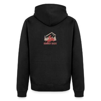 L'été craque idée cadeau motoneige - Veste à capuche bio Premium Unisexe - noir - Dos - Nico (187cm)