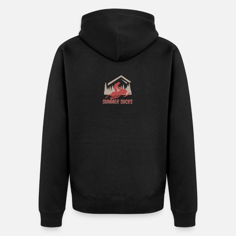 L'été craque idée cadeau motoneige - Veste à capuche bio Premium Unisexe - noir