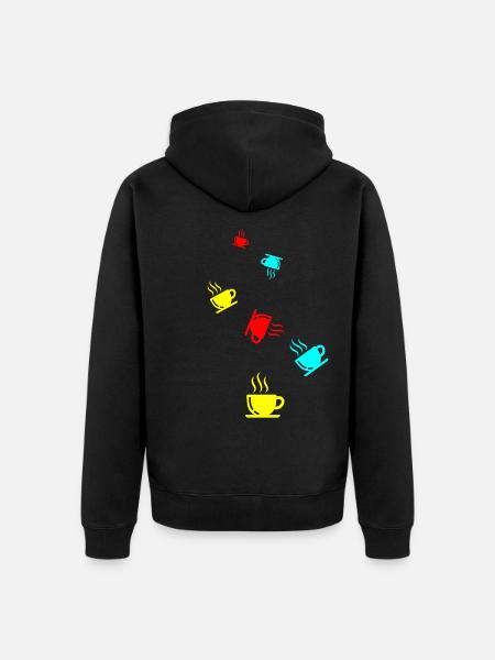Kaffeetasse - Unisex Premium Bio Zip Hoodie - Schwarz