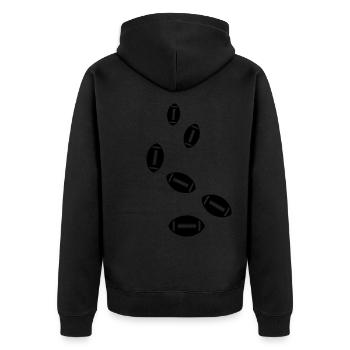 Icône de l’icône Football - Veste à capuche bio Premium Unisexe - noir - Dos - Nico (187cm)