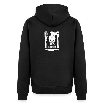 Cuisine crâne sans limite - Veste à capuche bio Premium Unisexe - noir - Dos - Nico (187cm)