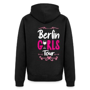 Berlin Girls Tour - Unisex Premium Organic Zip Hoodie - black - Back - Nico (187cm)