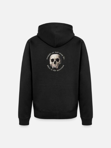Vampyr Skull - Vampyr Skull - Premium økologisk unisex-hættejakke - sort