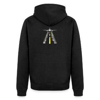 Cadeau d'avion pilote Alphabet Aviation pour un pilote - Veste à capuche bio Premium Unisexe - noir - Dos - Nico (187cm)