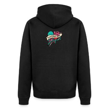 Tattoo Ink Artist Tribal Tattoos Are Stupid - Unisex Premium Organic Zip Hoodie - black - Back - Nico (187cm)