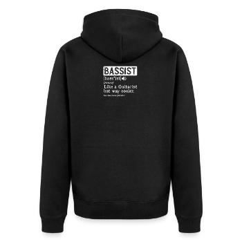 Bassist Like A Guitarist But Way Basse cool - Veste à capuche bio Premium Unisexe - noir - Dos - Nico (187cm)
