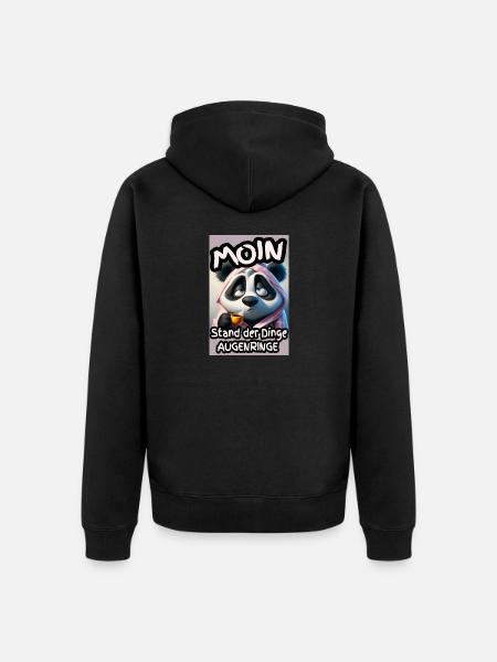 Augenringe am Morgen - Unisex Premium Bio Zip Hoodie - Schwarz