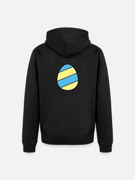 Easter egg striped - Unisex Premium Organic Zip Hoodie - black