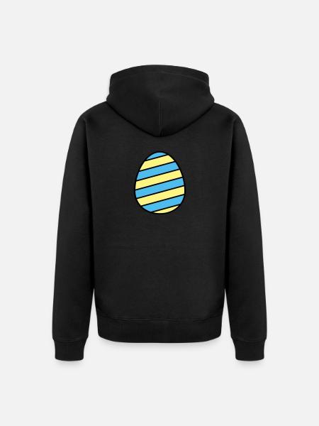 Osterei farbenfroh - Unisex Premium Bio Zip Hoodie - Schwarz