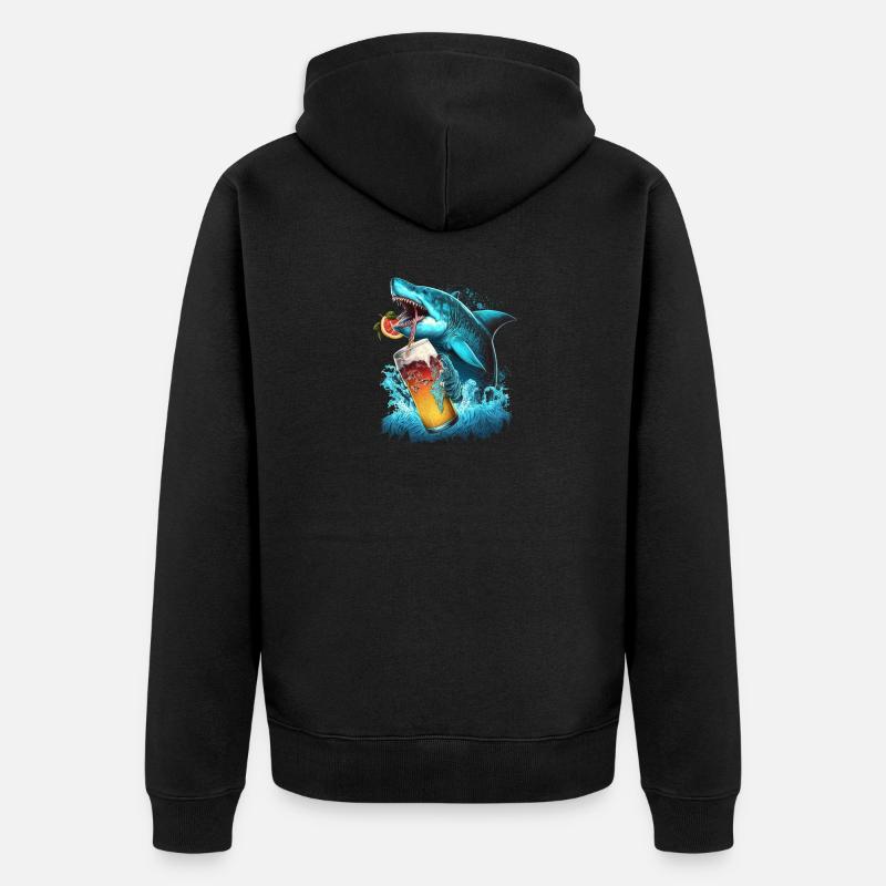 Conception sans titre 77 - Veste à capuche bio Premium Unisexe - noir