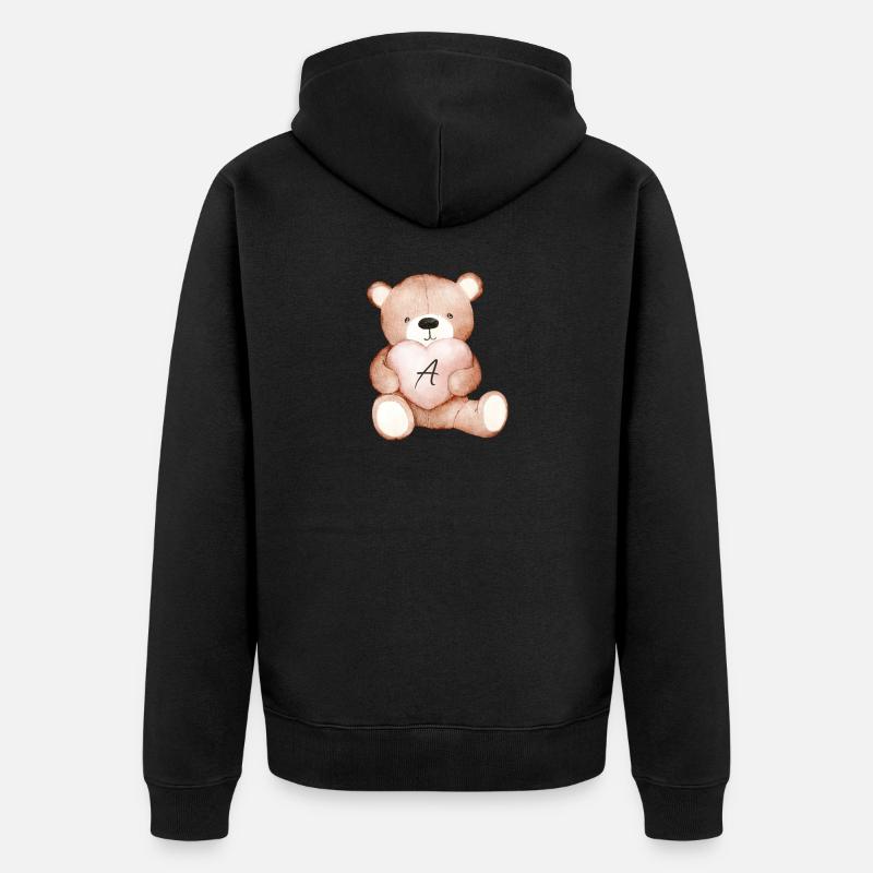 Teddy A - Veste à capuche bio Premium Unisexe - noir