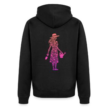 Jardin, Jardinier, Jardinier, Fleuriste, Dames, Jardinier - Veste à capuche bio Premium Unisexe - noir - Dos - Nico (187cm)