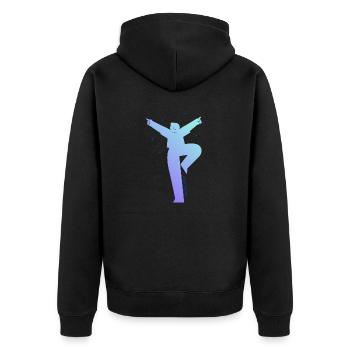 Just Dance - Unisex Premium Bio Zip Hoodie - Schwarz - Hinten - Nico (187cm)